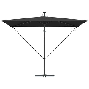 vidaXL Ombrello a bilanciere a forma di banana Nero 294 x 200 x 254 cm