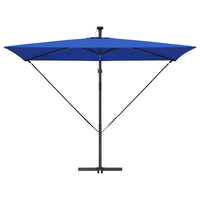 vidaXL Ombrello a bilanciere a forma di banana Blu 294 x 200 x 254 cm