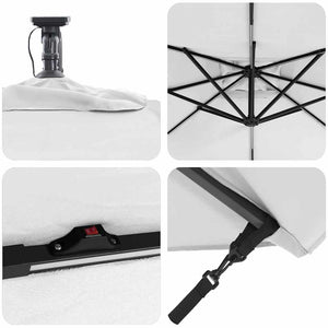 vidaXL Ombrello a bilanciere a forma di banana Sabbia