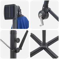 Ombrello a bilanciere a forma di banana Blu 249 x 249 x 250 cm 42003404