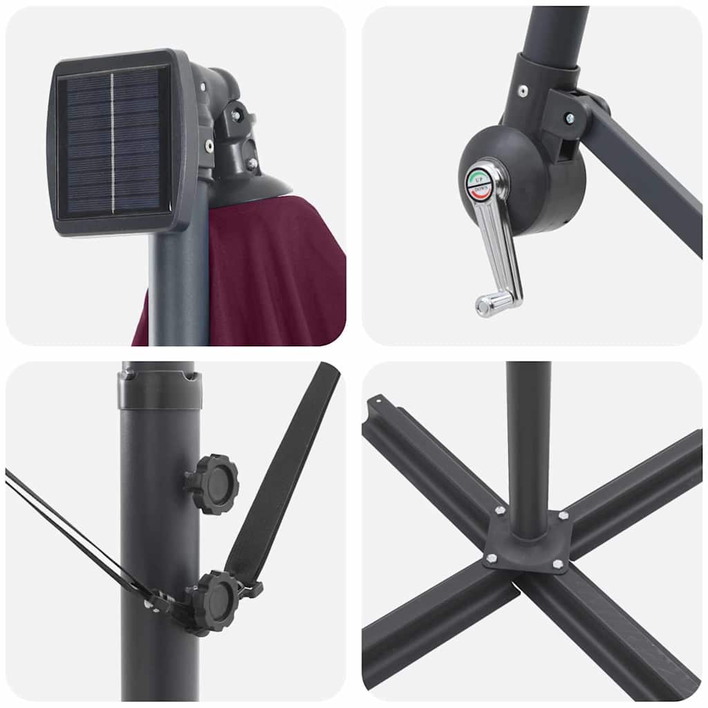 Ombrello a bilanciere a forma di banana Rosso bordò 42003405