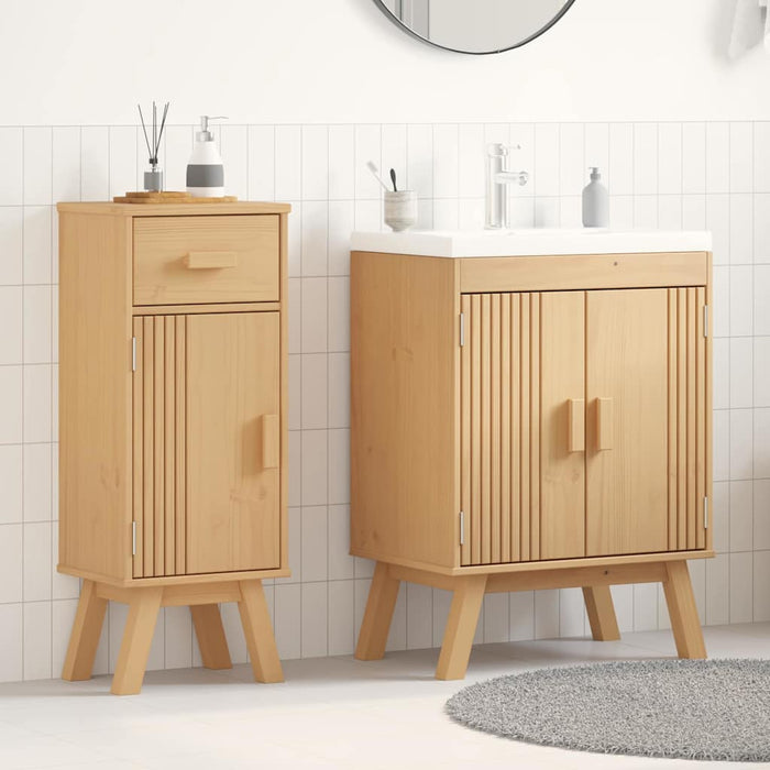 Set di Mobili da Bagno 2 pcs Marrone 114 x 43 x 73.5 cm 3334188