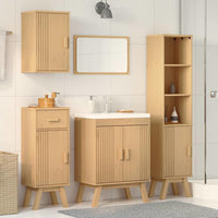 Set di Mobili da Bagno 4 pcs Marrone 114 x 43 x 73.5 cm 3334190