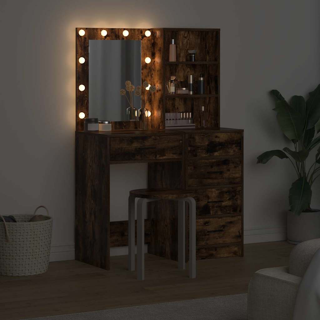 Tavolo da Trucco con cassetto 2 pcs Marrone 50 x 41 x 135 cm 3334204