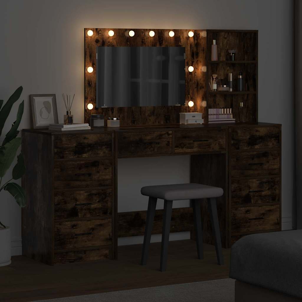 Tavolo da Trucco con cassetto 3 pcs Marrone 40 x 41 x 135 cm 3334213