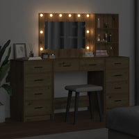 Tavolo da Trucco con cassetto 3 pcs Marrone 40 x 41 x 135 cm 3334217