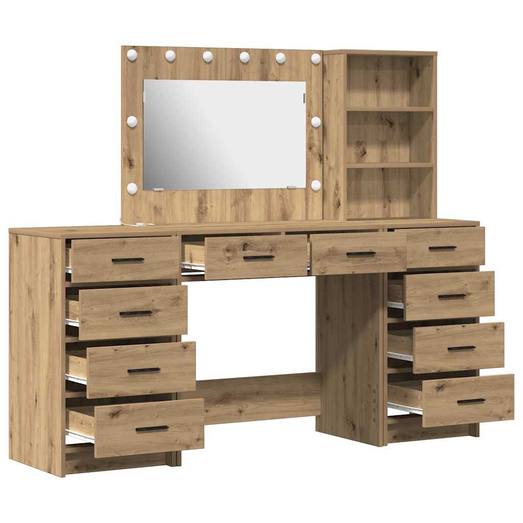 Tavolo da Trucco con cassetto 3 pcs Marrone 40 x 41 x 135 cm 3334217