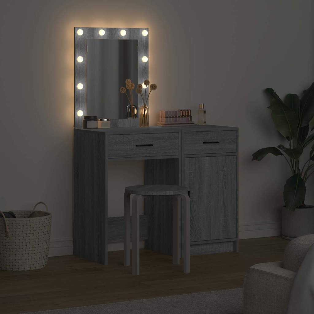 Tavolo da Trucco con cassetto 2 pcs Grigio 50 x 41 x 135 cm 3334241