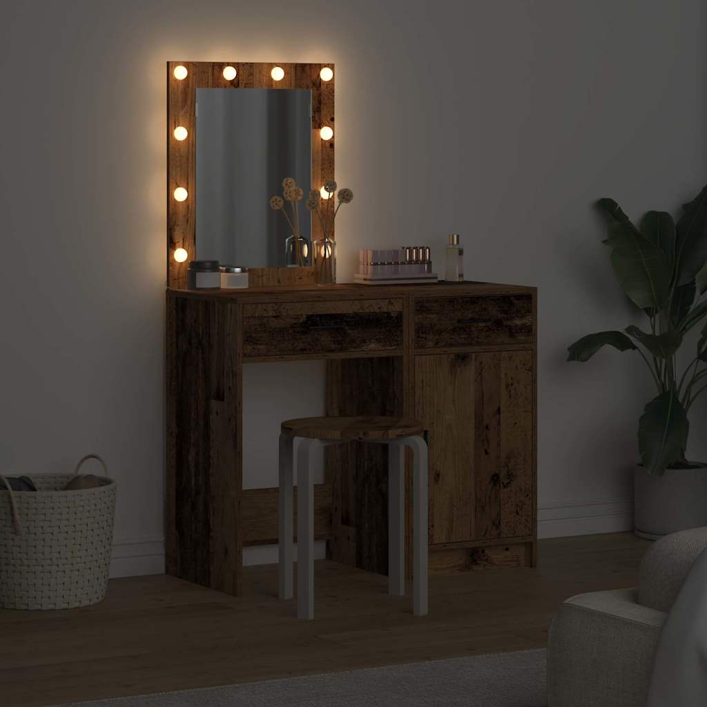 Tavolo da Trucco con cassetto 2 pcs Marrone 50 x 41 x 135 cm 3334243