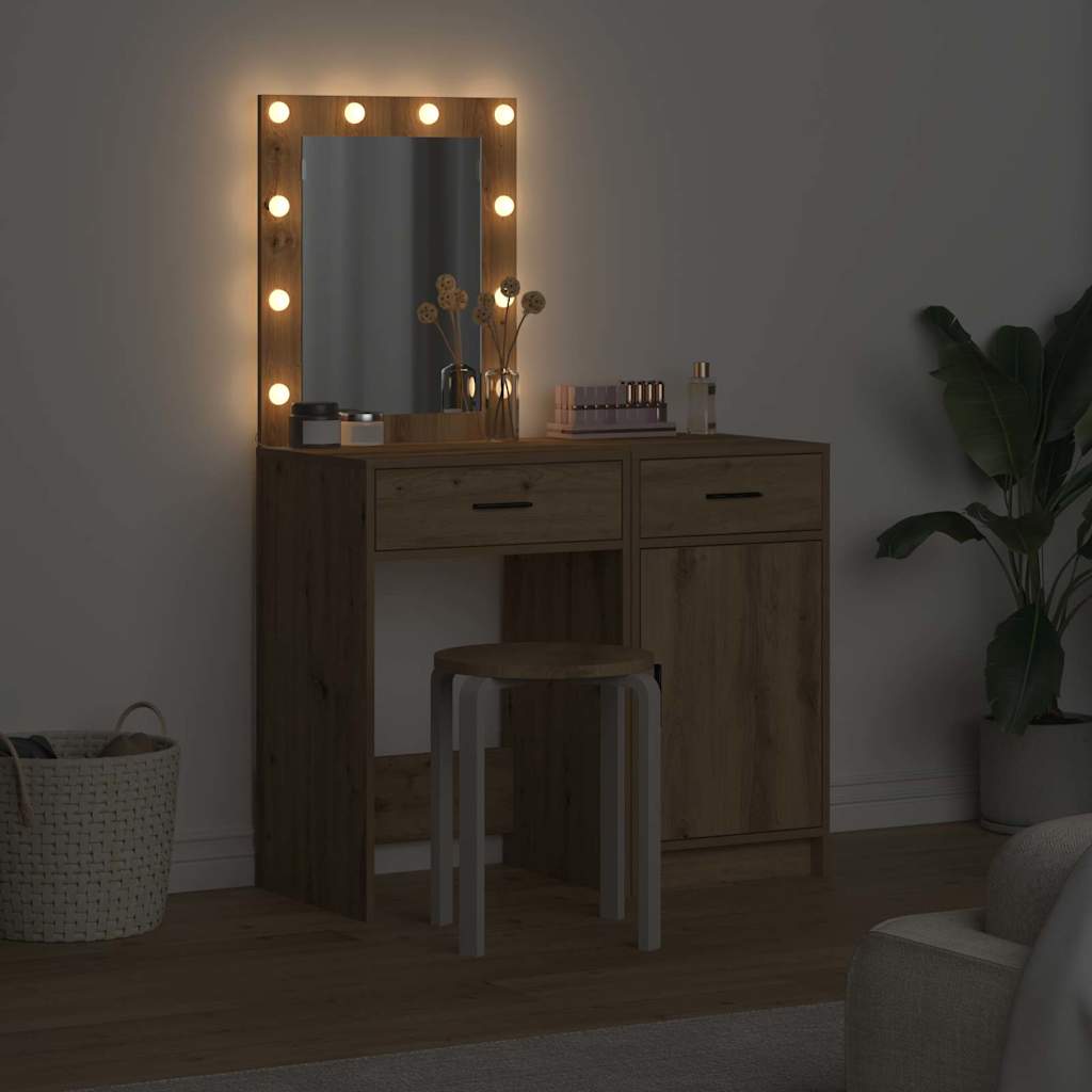 Tavolo da Trucco con cassetto 2 pcs Marrone 50 x 41 x 135 cm 3334244