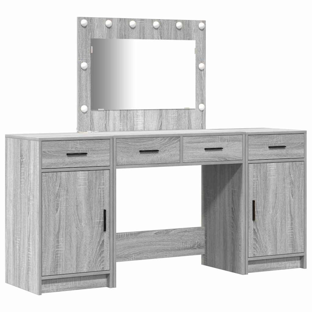 Tavolo da Trucco 3 pcs Grigio 40 x 41 x 75 cm Legno multistrato 3334250