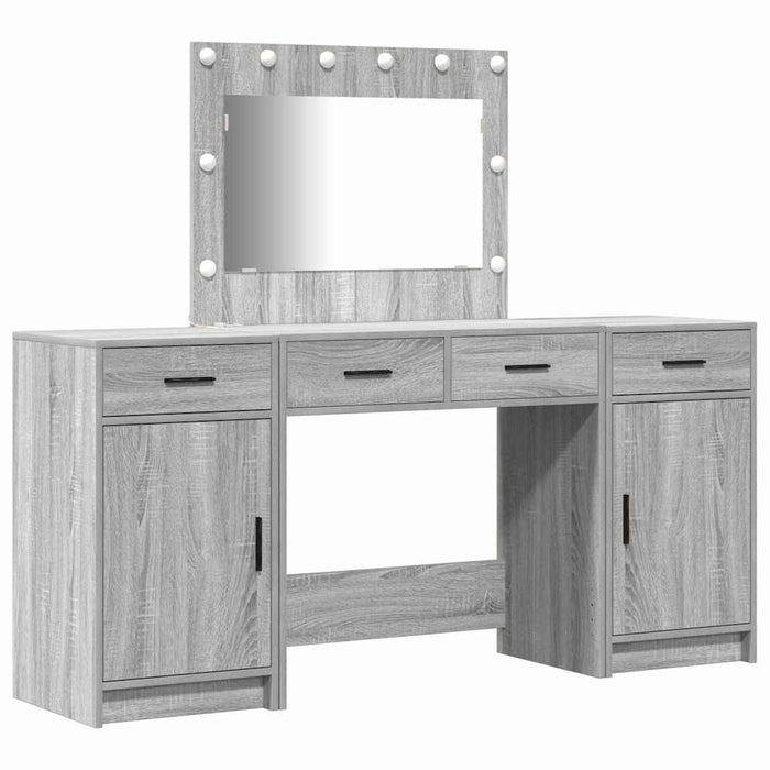 Tavolo da Trucco 3 pcs Grigio 40 x 41 x 75 cm Legno multistrato 3334250