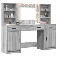 Set Tavolo da Trucco 3 pcs Grigio sonoma 78.5 x 41 x 135 cm 3334286