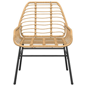 Set Pranzo da Giardino 7pz Marrone Polyrattan Vetro 3334447