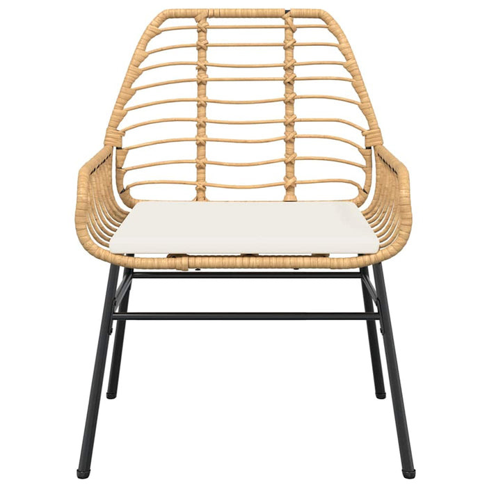 Set da Pranzo da Giardino 5pz con Cuscini Polyrattan Vetro 3334459