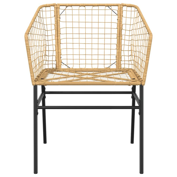 Set da Pranzo da Giardino 3 pz Marrone in Polyrattan Vetro 3334590