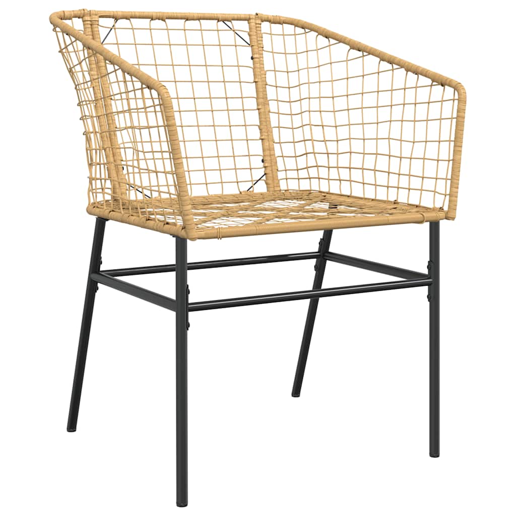 Set Pranzo da Giardino 7pz Marrone Polyrattan Vetro 3334595