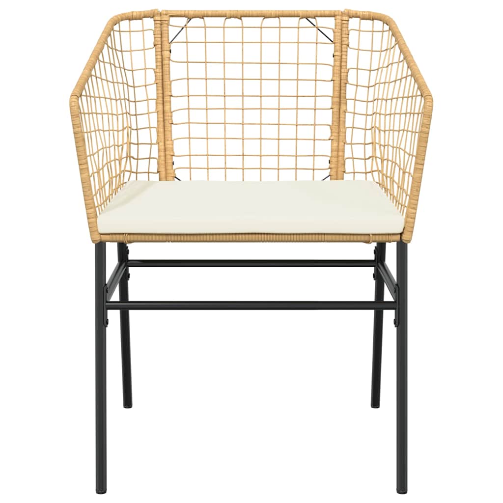 Set da Pranzo da Giardino 5pz con Cuscini Polyrattan Vetro 3334607