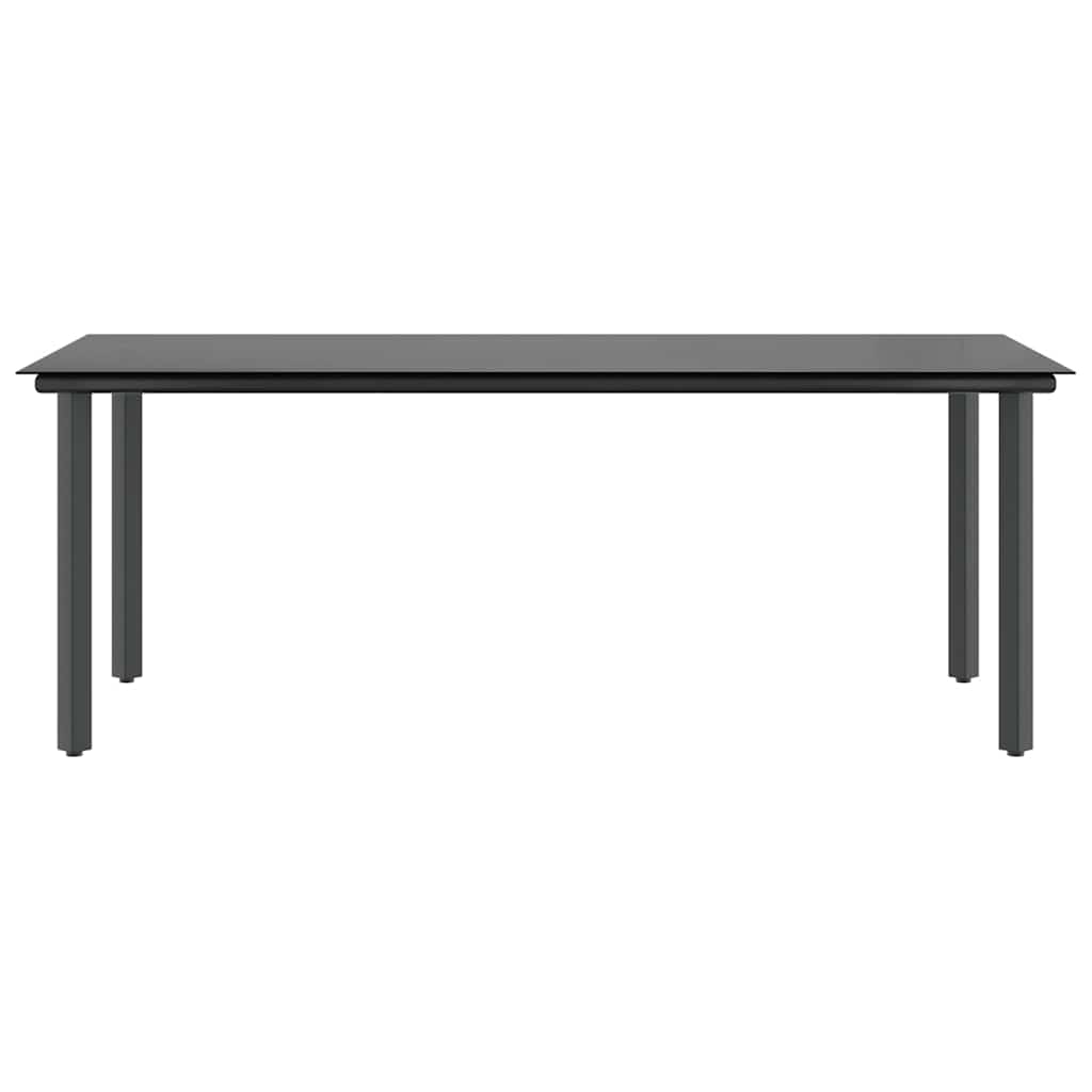 Set Pranzo da Giardino 7pz con Cuscini Marrone Polyrattan Vetro 3334609