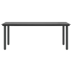 Set Pranzo da Giardino 7pz con Cuscini Marrone Polyrattan Vetro 3334609