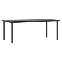 Set da Pranzo da Giardino 9 pz con Cuscini Polyrattan Vetro 3334617