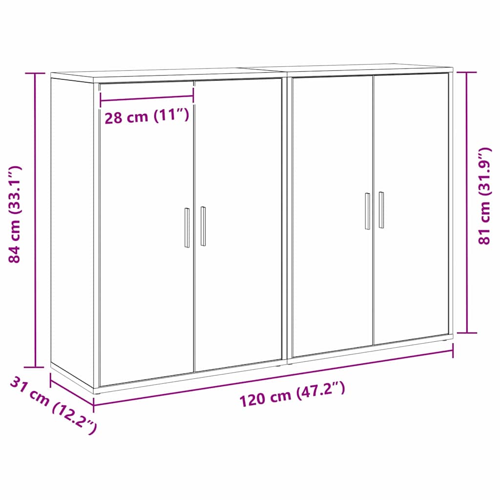 vidaXL Credenza Legno vecchio 60 x 31 x 84 cm Legno multistrato