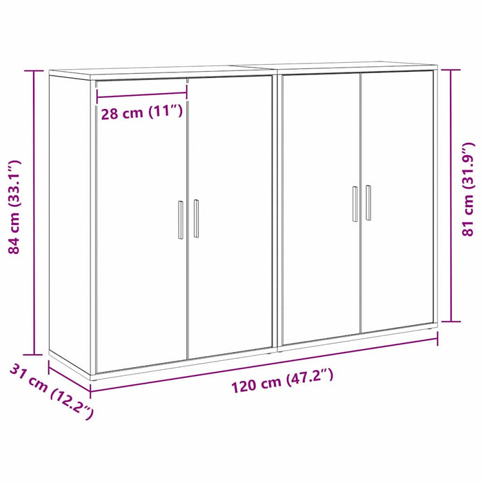 vidaXL Credenza Legno vecchio 60 x 31 x 84 cm Legno multistrato