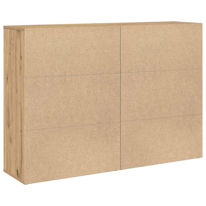 Credenza 2 pz-Set di 2 Buffet-Armadio da cucina Rovere artigianale 60 x 31 x 84 cm