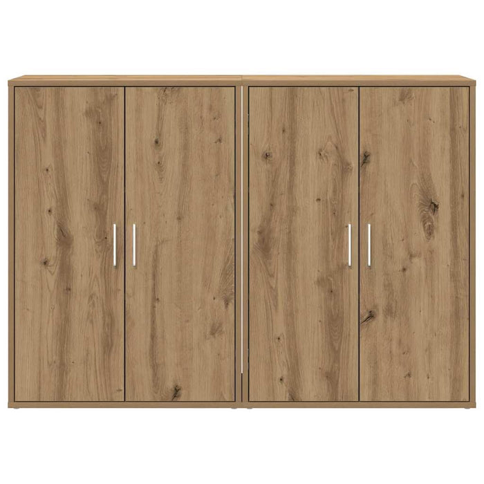 Credenza 2 pz-Set di 2 Buffet-Armadio da cucina Rovere artigianale 60 x 31 x 84 cm