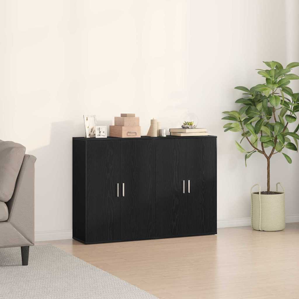 Credenza Rovere nero 60 x 31 x 84 cm Legno multistrato 3334304