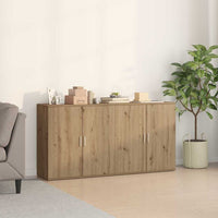 Credenza 2 pz-Set di 2 Buffet-Armadio da cucina Rovere artigianale 79 x 38 x 80 cm
