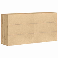 Credenza 2 pz-Set di 2 Buffet-Armadio da cucina Rovere artigianale 79 x 38 x 80 cm