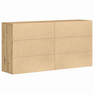 Credenza 2 pz-Set di 2 Buffet-Armadio da cucina Rovere artigianale 79 x 38 x 80 cm