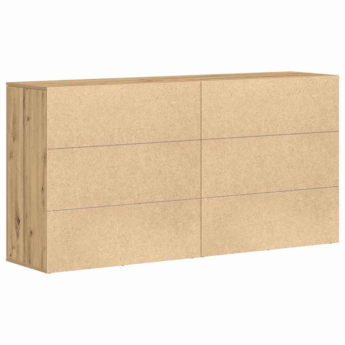 Credenza 2 pz-Set di 2 Buffet-Armadio da cucina Rovere artigianale 79 x 38 x 80 cm