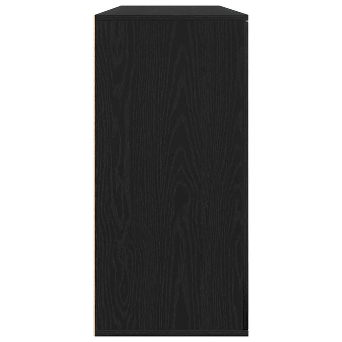 Credenza 2 pz-Set di 2 Buffet-Armadio da cucina Rovere Nero 79 x 38 x 80 cm Legno multistrato