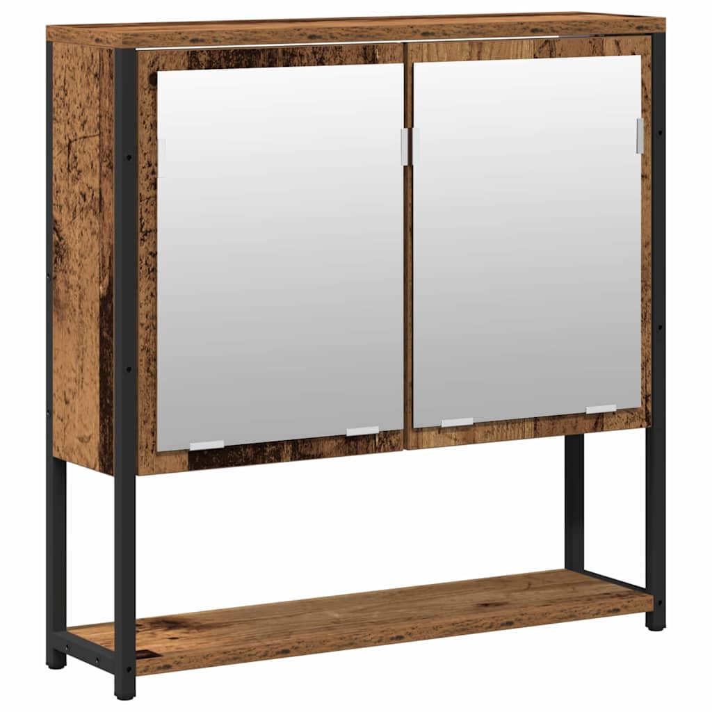 Set di mobili da bagno 2 pezzi in legno vecchio e legno ingegnerizzato 3334322