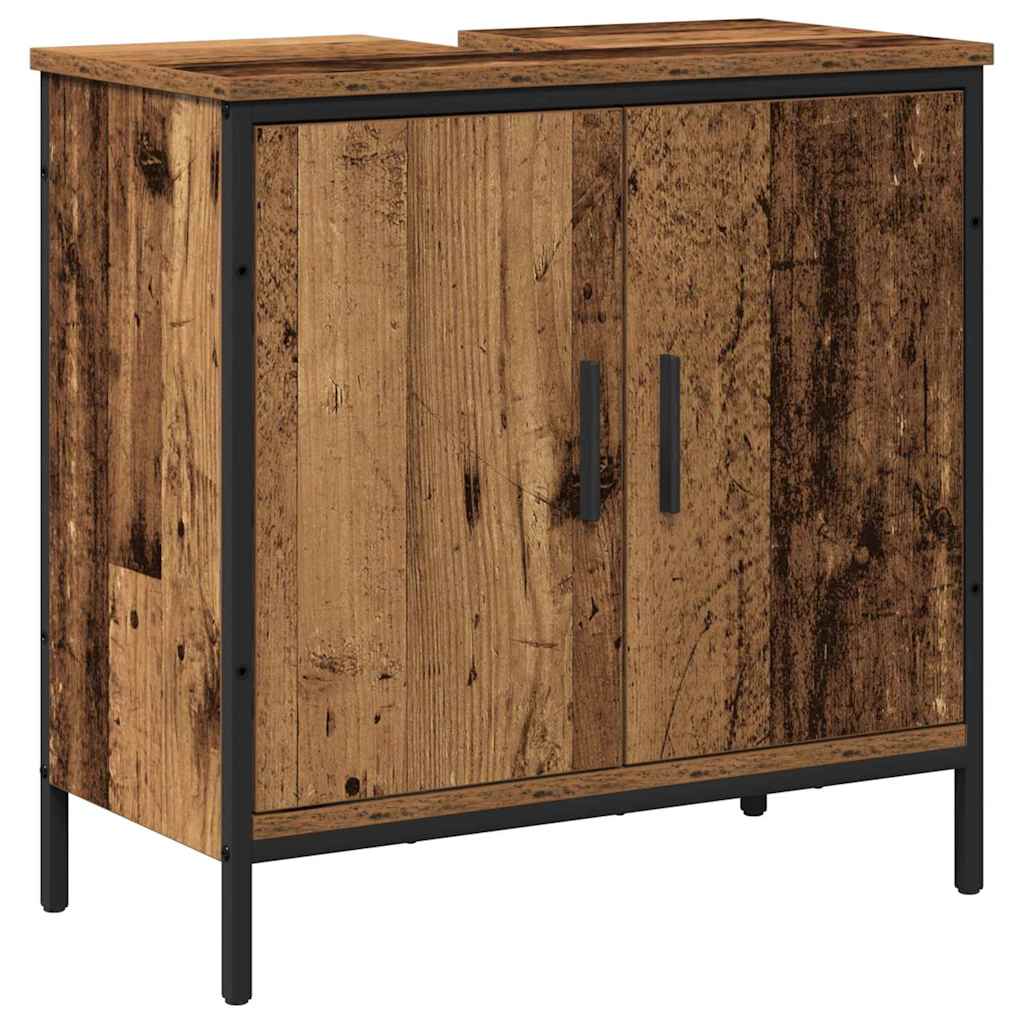 Set di mobili da bagno 2 pezzi in legno vecchio e legno ingegnerizzato 3334322