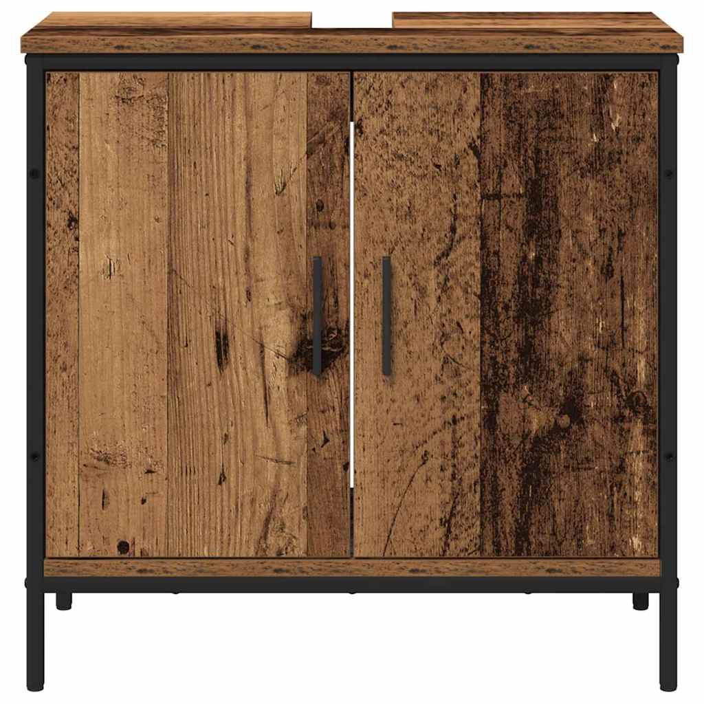 Set di mobili da bagno 2 pezzi in legno vecchio e legno ingegnerizzato 3334322