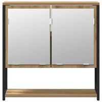 Set di mobili per bagno 2 pezzi in legno ingegnerizzato rovere artisan 3334323