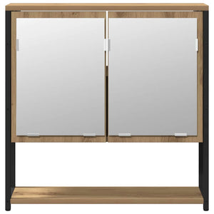 Set di mobili per bagno 2 pezzi in legno ingegnerizzato rovere artisan 3334323