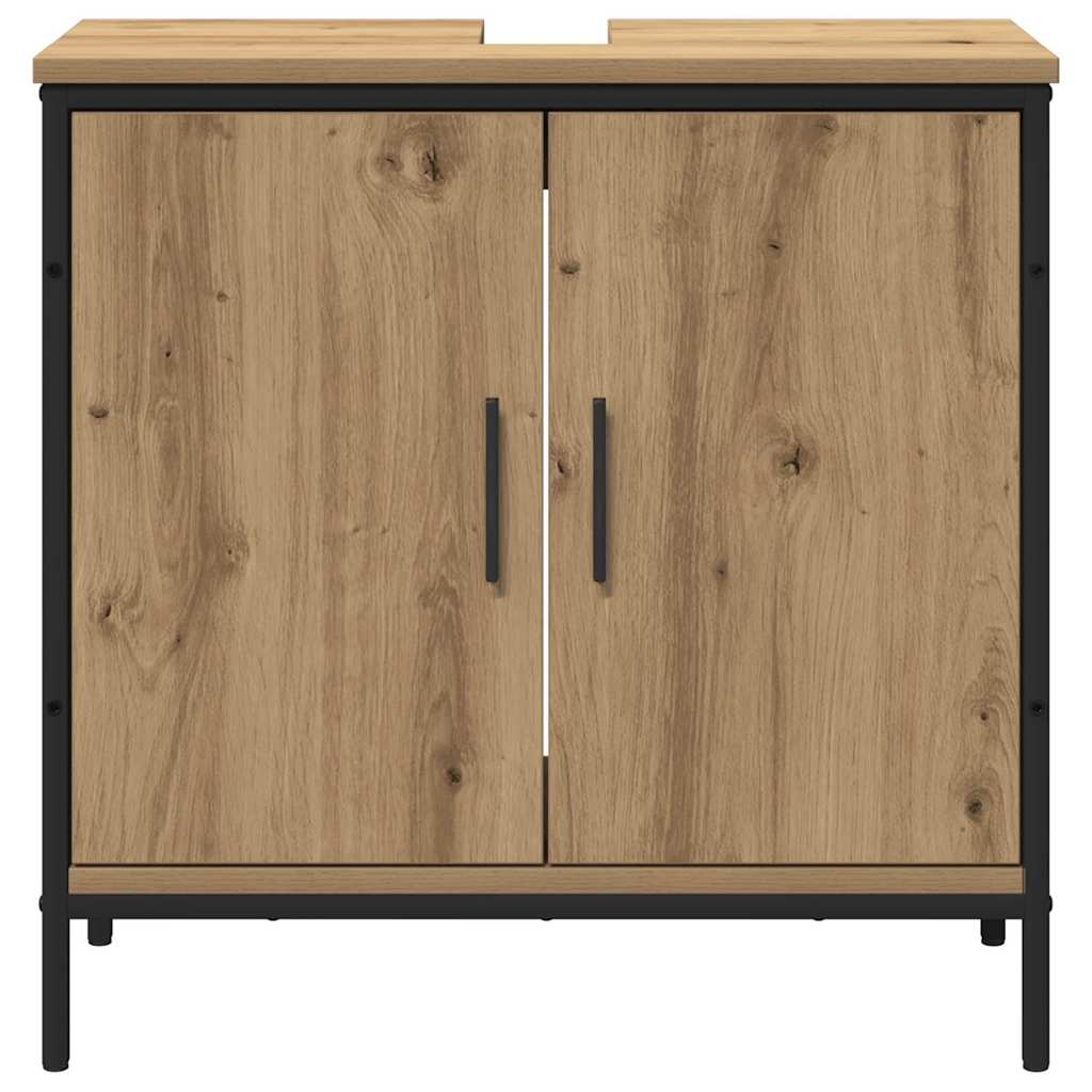 Set di mobili per bagno 2 pezzi in legno ingegnerizzato rovere artisan 3334323