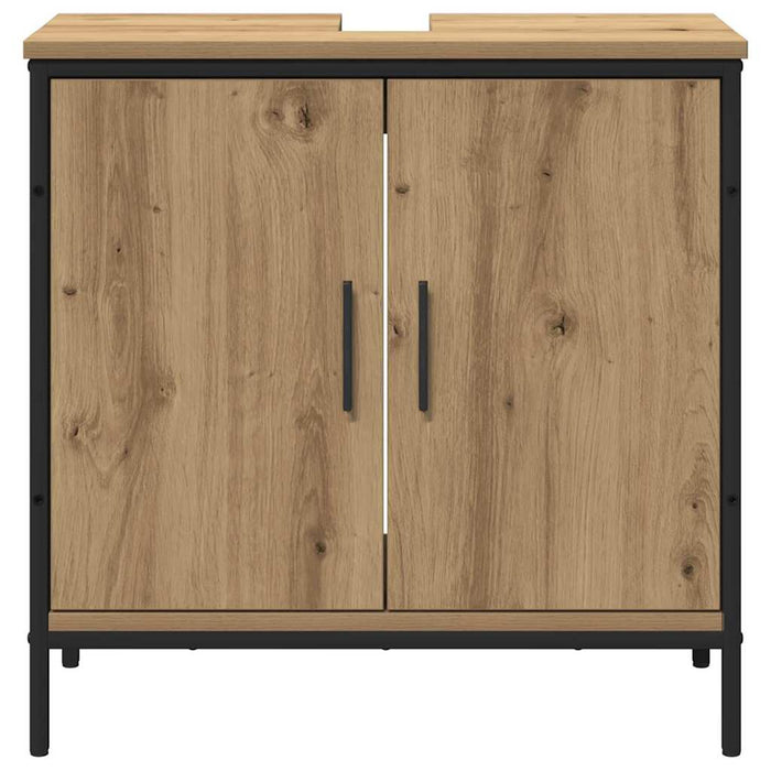 Set di mobili per bagno 2 pezzi in legno ingegnerizzato rovere artisan 3334323