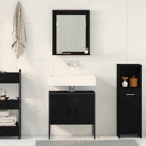 Set di mobili per il bagno con porta 2 pcs Nero 60 x 33 x 60 cm 3334329