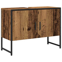 Set di mobili da bagno 2 pezzi in legno vecchio e legno ingegnerizzato 3334331