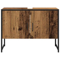 Set di mobili da bagno 2 pezzi in legno vecchio e legno ingegnerizzato 3334331