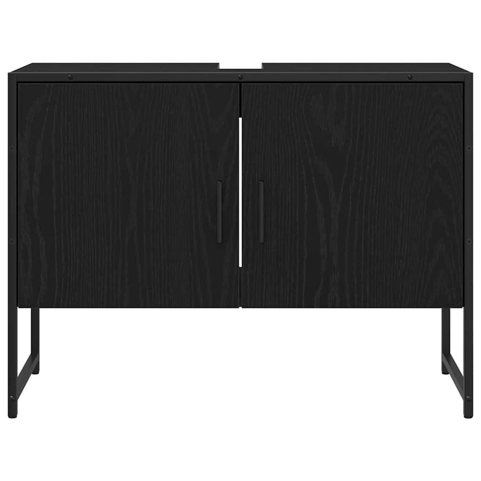 Set di mobili per il bagno con porta 2 pcs Nero 80 x 33 x 60 cm 3334333