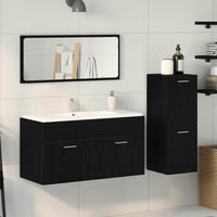 Set di Mobili da Bagno 3 pcs Rovere Nero 90 x 38.5 x 46 cm 3334334