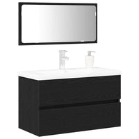 Set di mobili per il bagno 3 pcs Rovere nero 80 x 38.5 x 45 cm 3334335