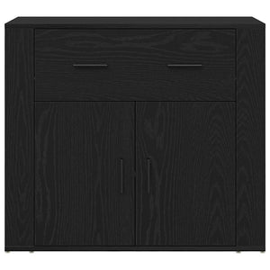 Highboard in rovere nero 80x33x150 cm Legno ingegnerizzato 3334342