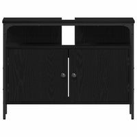 Set di mobili per il bagno con porta 3 pcs Nero 80 x 30 x 60 cm 3334356